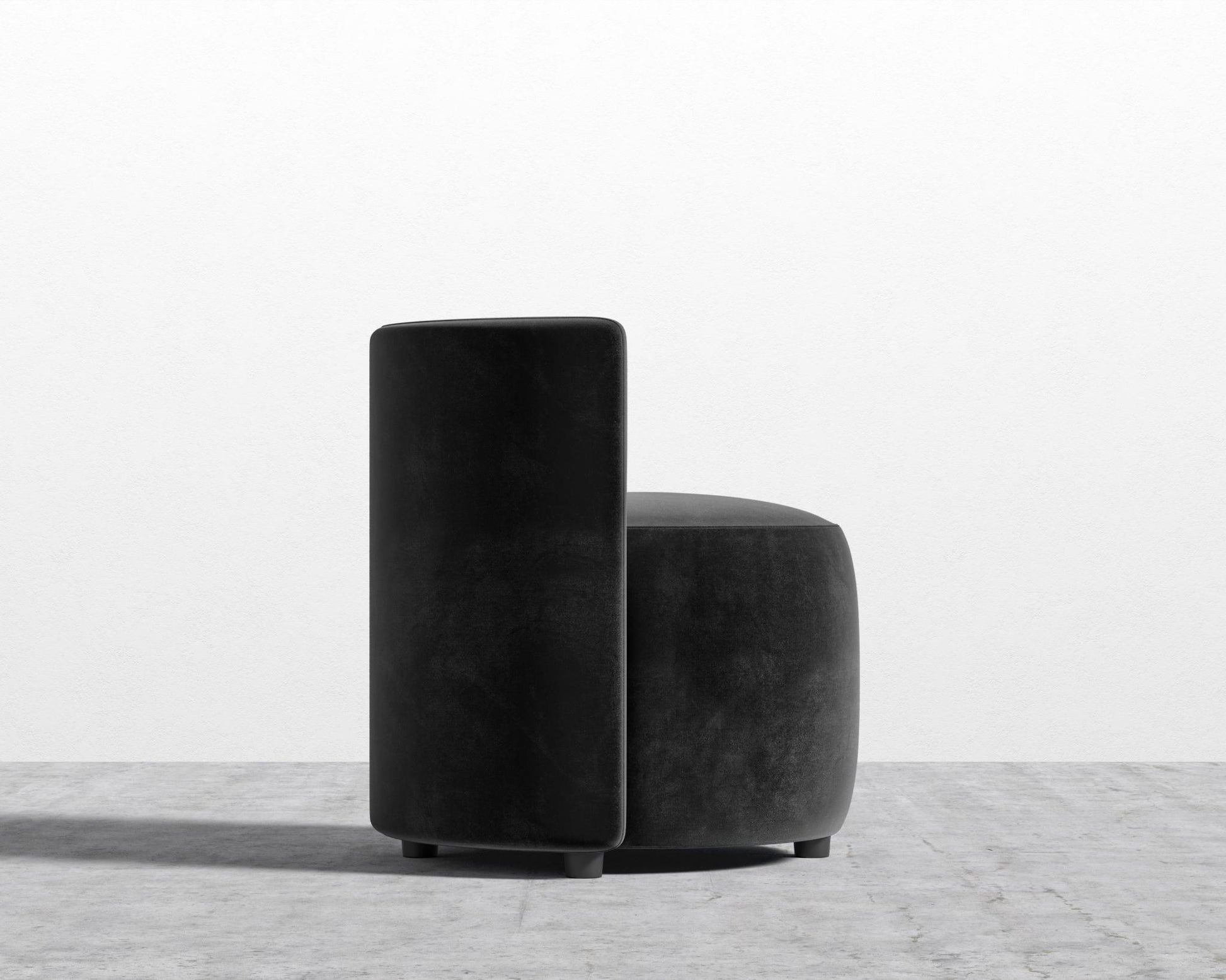 Nova Lounge Chair -  Plush Velvet - Black