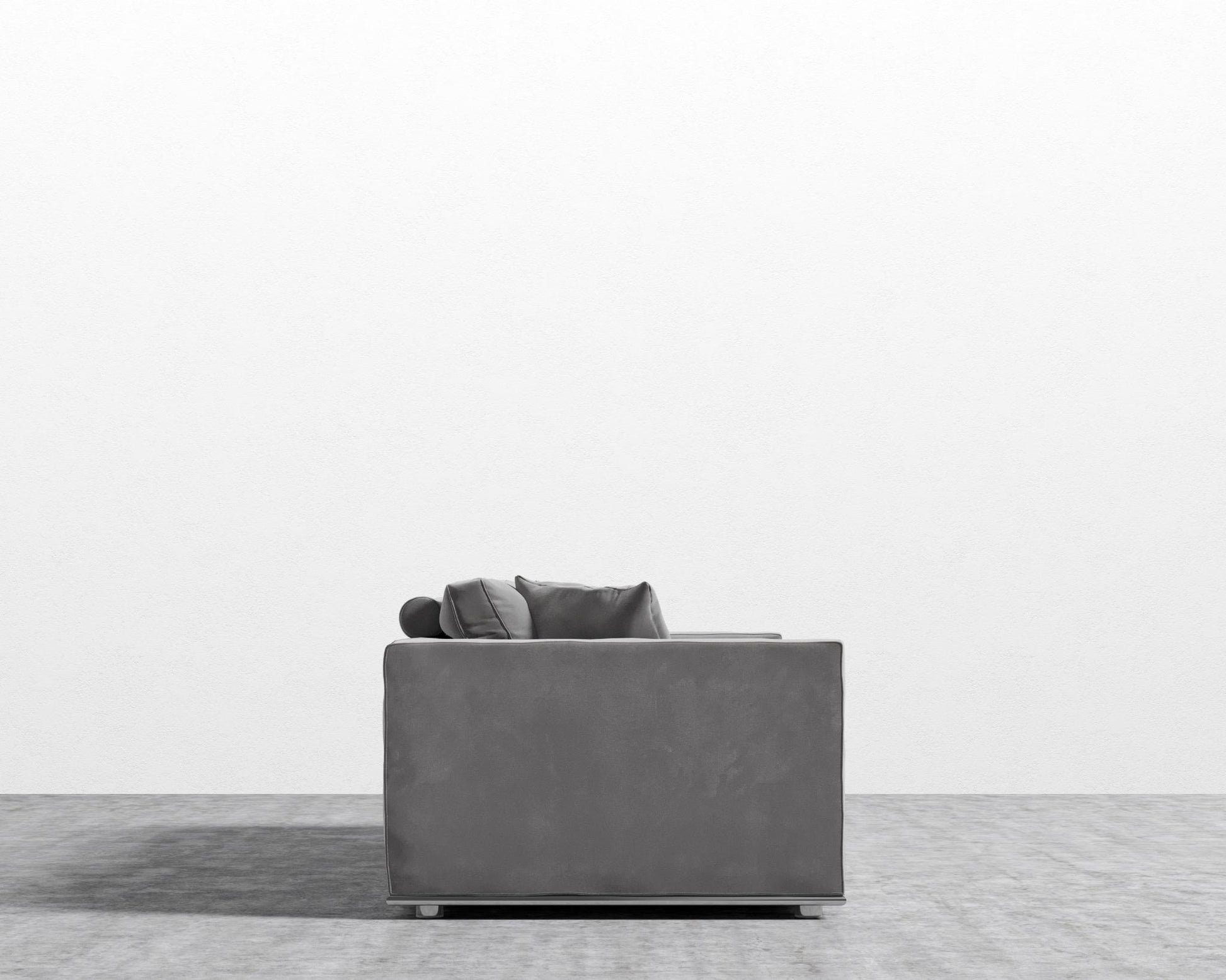Milo Sofa - Plush Velvet - Glacier Grey