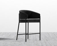 Solana_Counter_Stool_Black_Plush_Velvet - Black