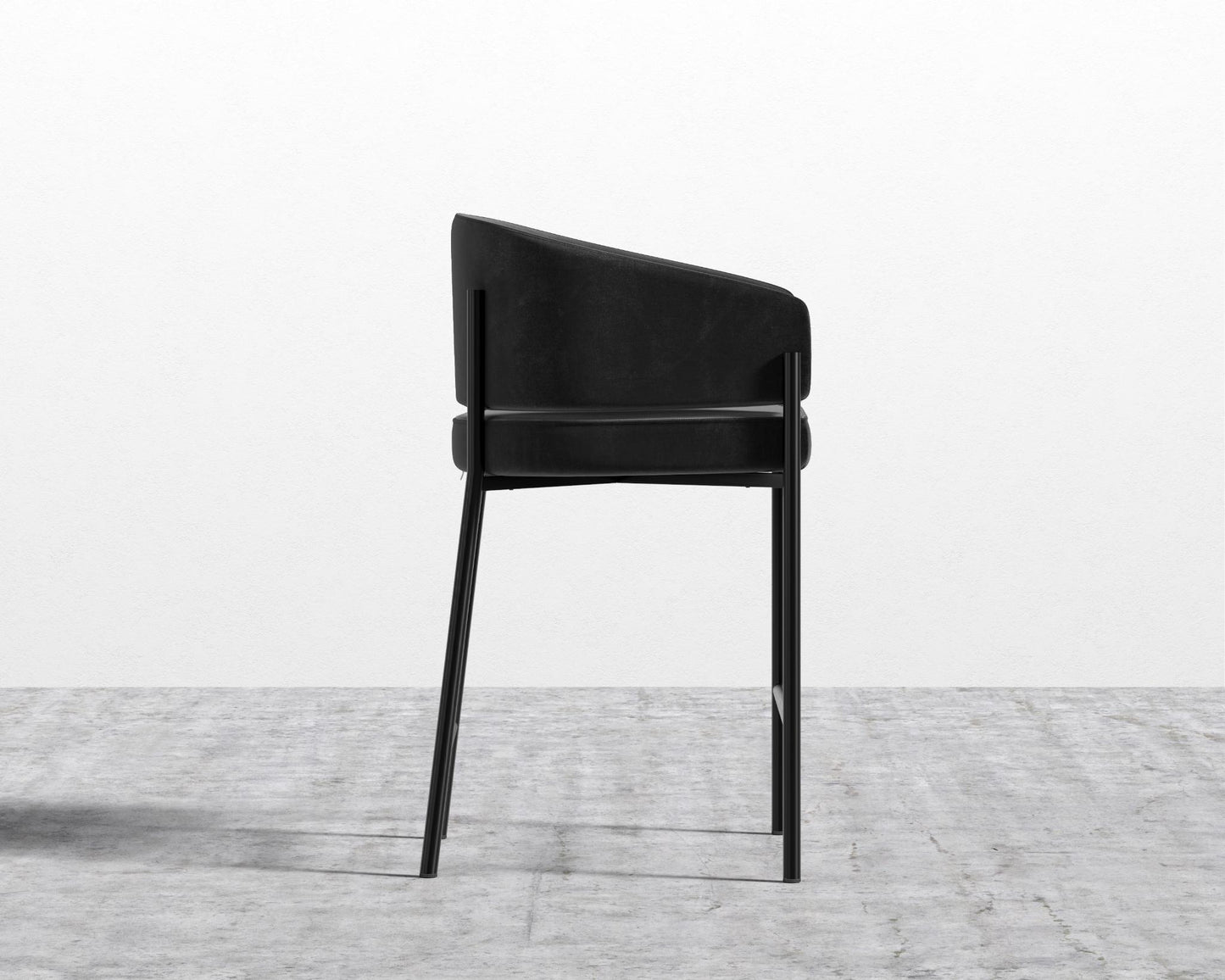 Solana_Counter_Stool_Black_Plush_Velvet - Black