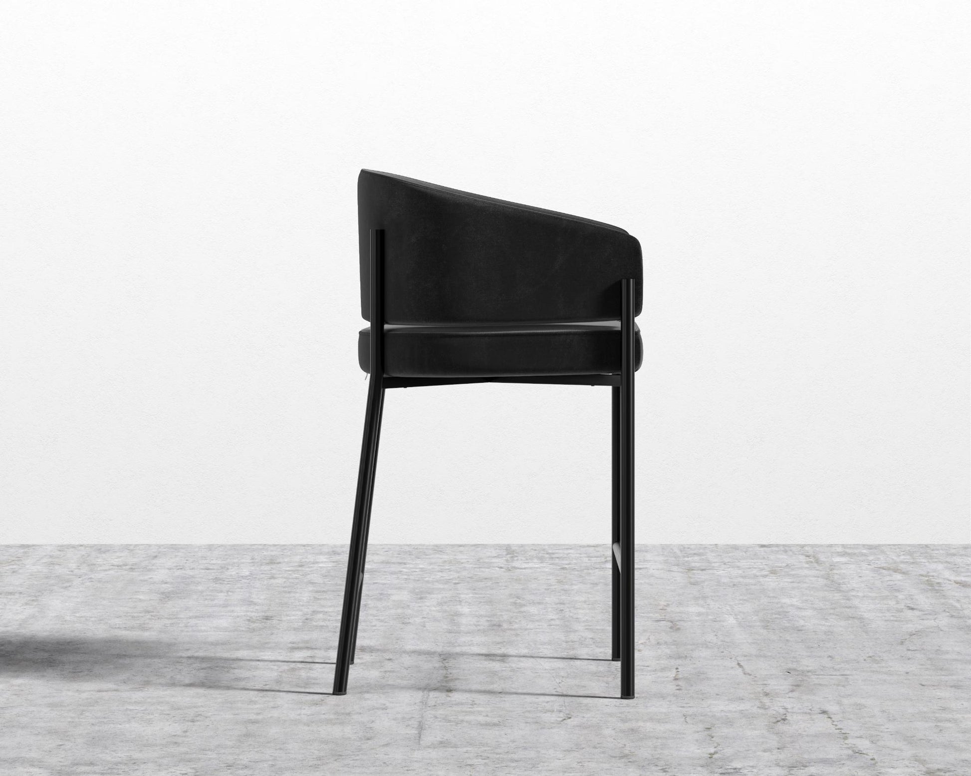 Solana_Counter_Stool_Black_Plush_Velvet - Black