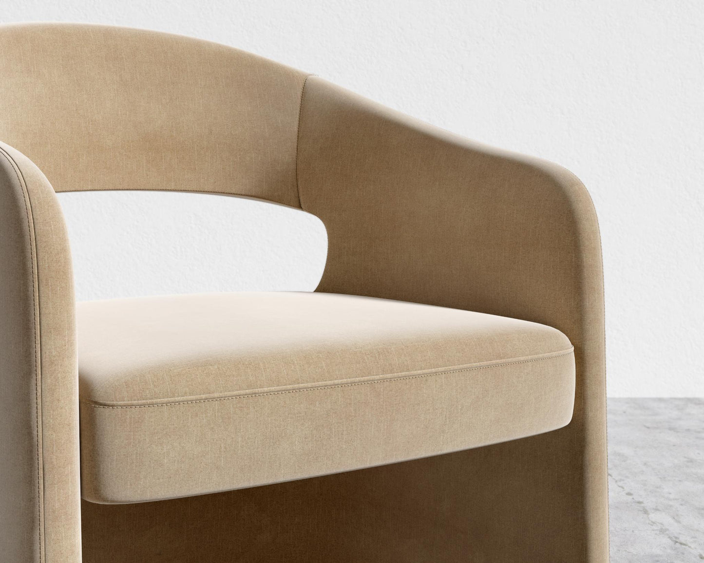Rhea Dining Chair - Cotton Velvet - Tuscany