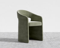Rhea Dining Chair - Cotton Velvet - Verdant