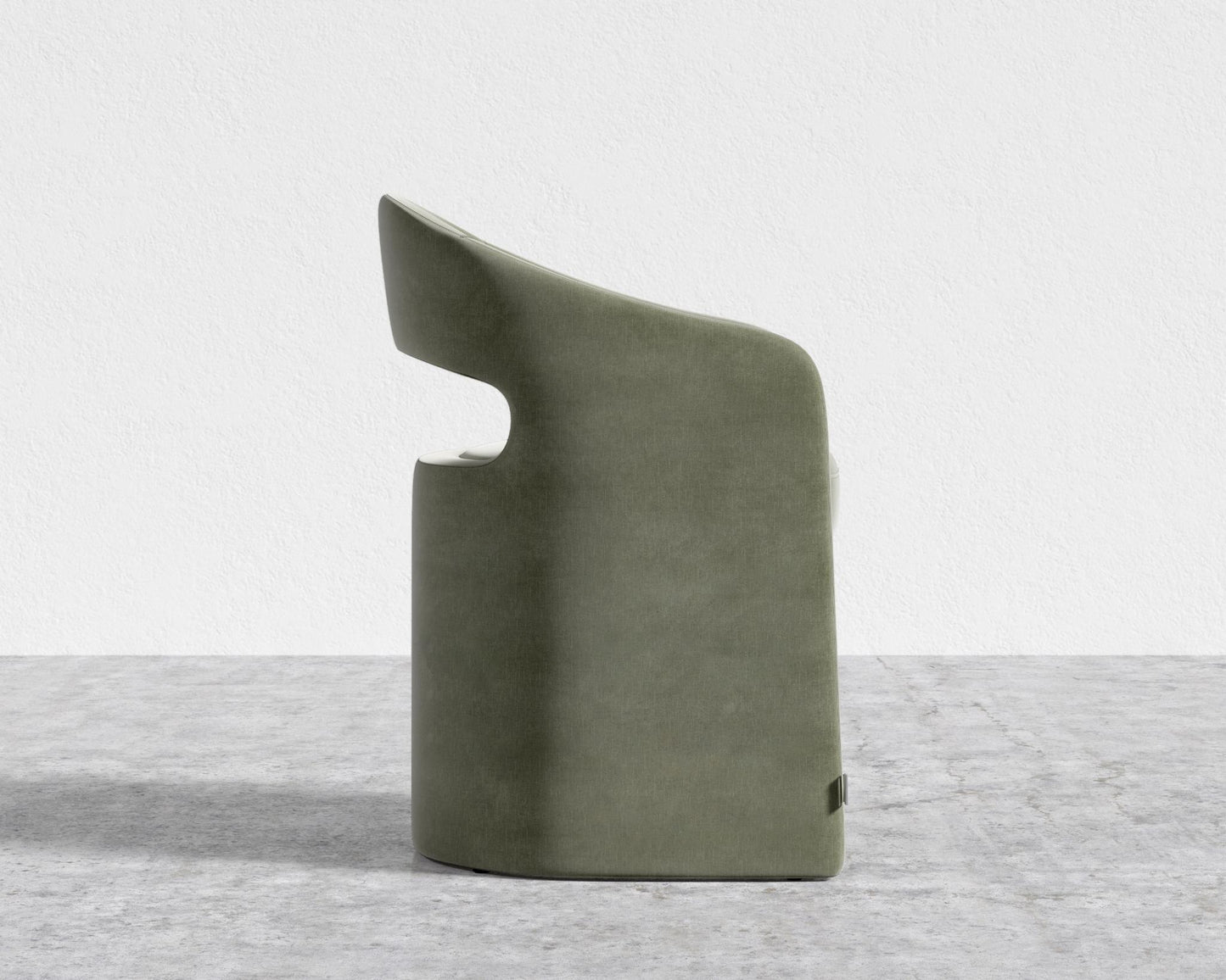 Rhea Dining Chair - Cotton Velvet - Verdant
