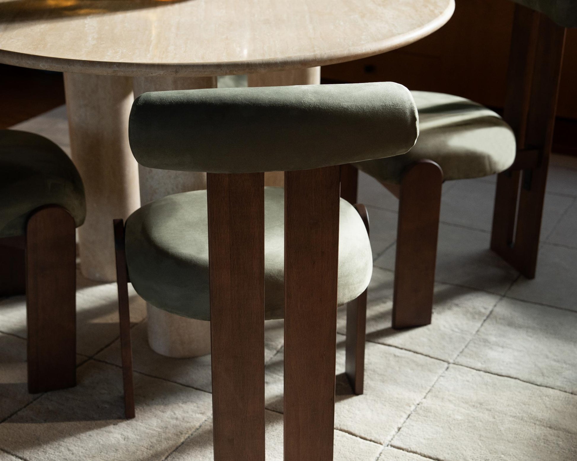 Tola dining chair in sage 