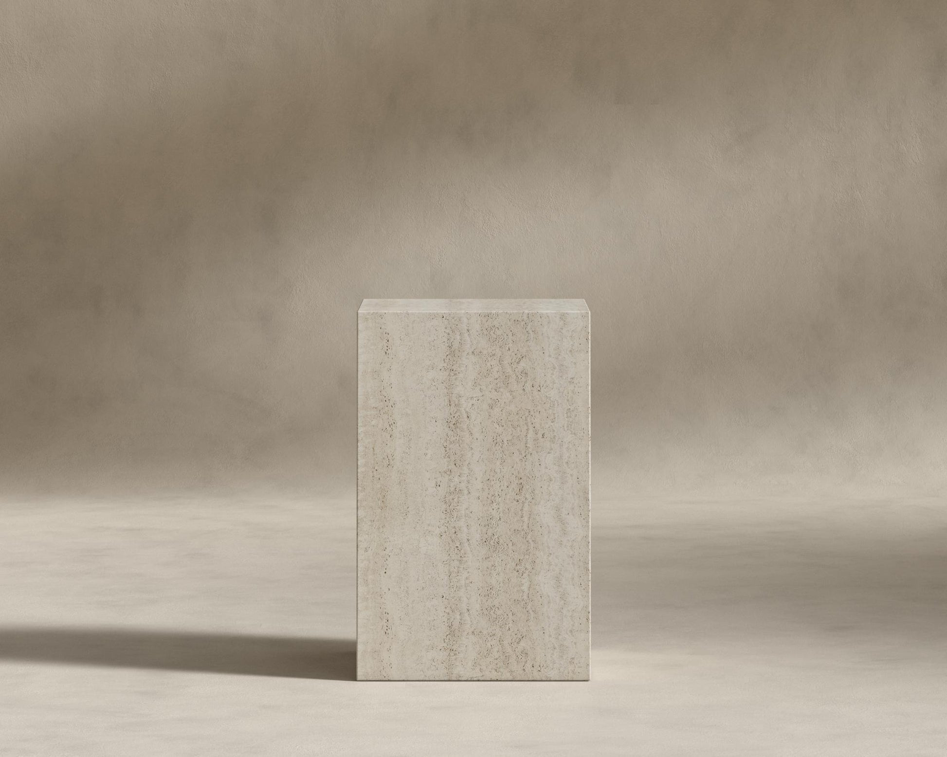 Liza Side Table - White Travertine