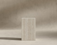 Liza Side Table - White Travertine