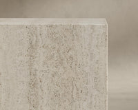 Liza Side Table - White Travertine