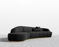 Grand Curved Sectional - Chatou Boucle - Caviar