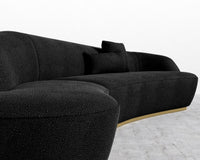 Grand Curved Sectional - Chatou Boucle - Caviar