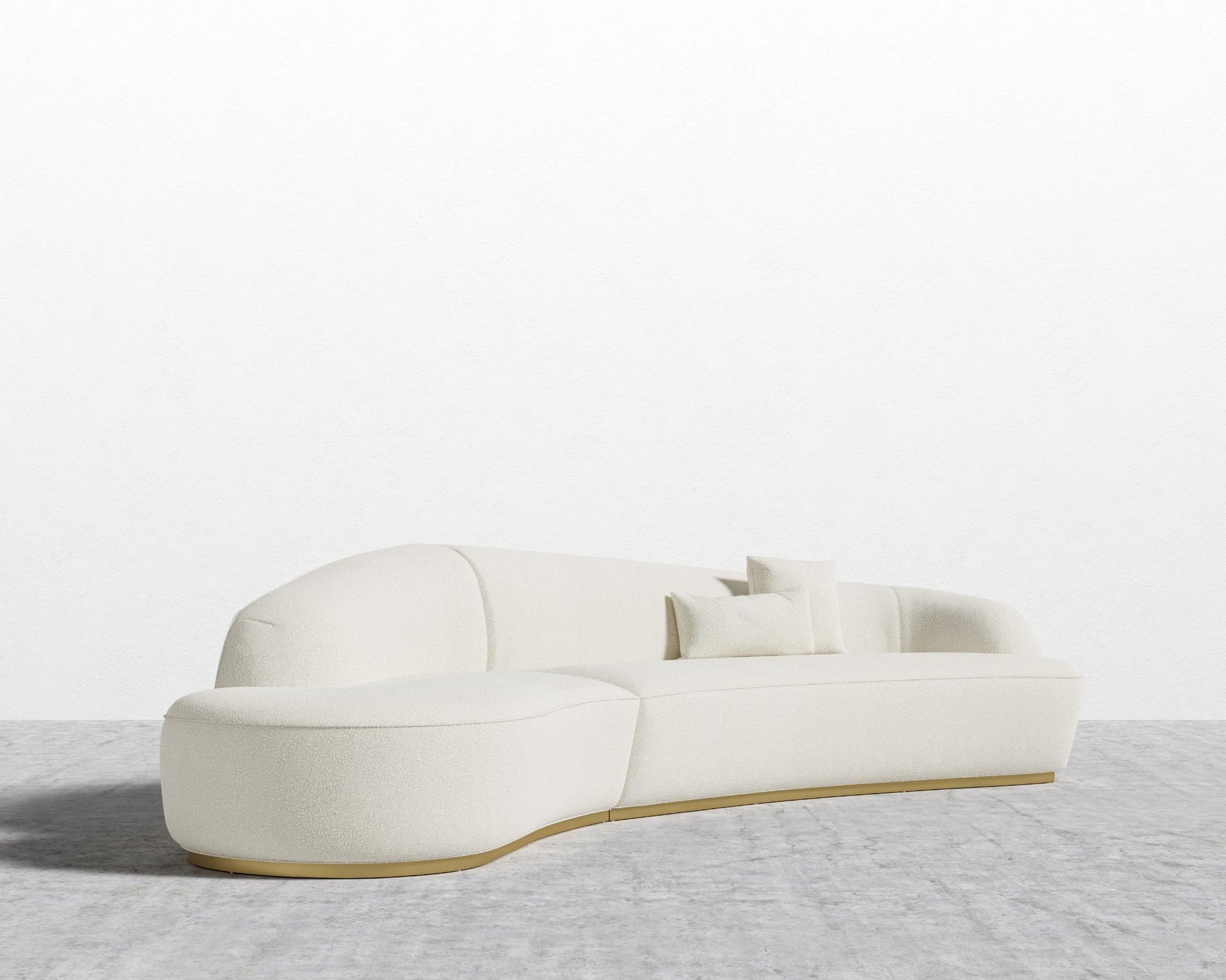 Grand Curved Sectional - Chatou Boucle - Pearl