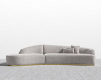 Reya Curved Sectional - Venice Vegan Suede - Chiffon