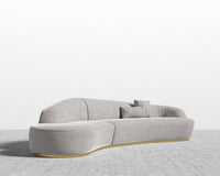 Reya Curved Sectional - Venice Vegan Suede - Chiffon