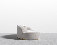 Reya Curved Sectional - Venice Vegan Suede - Chiffon