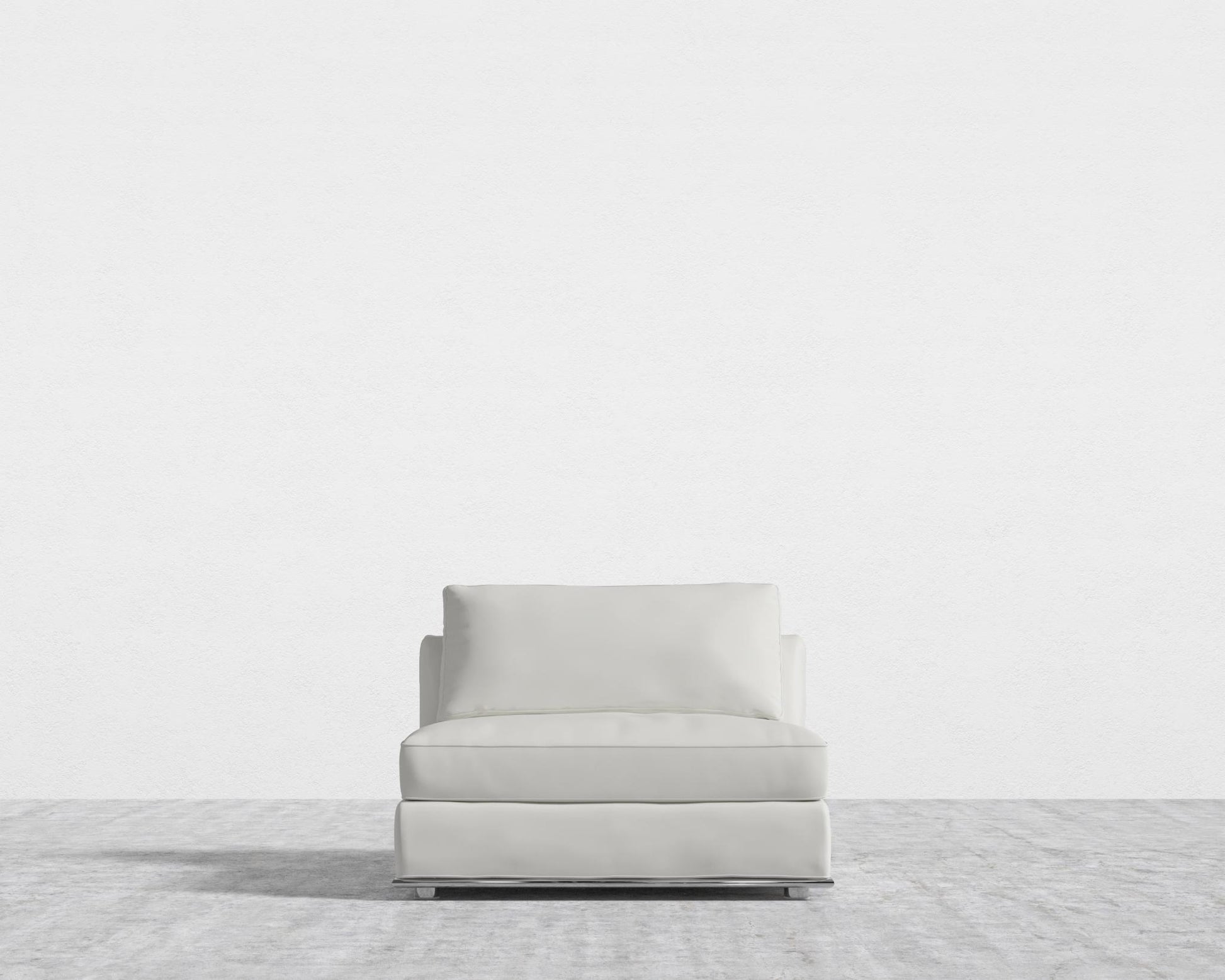 Milo 1 Seater - Armless - Trento Microfiber Leather - Trento Eggshell