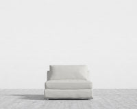 Milo 1 Seater - Armless - Trento Microfiber Leather - Trento Eggshell