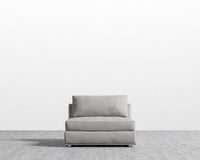 Milo 1 Seater - Armless - Venice Vegan Suede - Chiffon