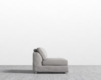 Milo 1 Seater - Armless - Venice Vegan Suede - Chiffon