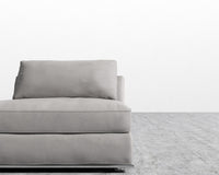 Milo 1 Seater - Armless - Venice Vegan Suede - Chiffon