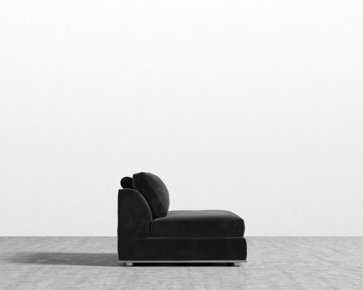 Milo 1 Seater - Armless - Venice Vegan Suede - Black