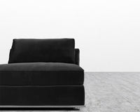 Milo 1 Seater - Armless - Venice Vegan Suede - Black