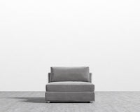 Milo 1 Seater - Armless - Venice Vegan Suede - Glacier Grey