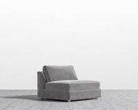 Milo 1 Seater - Armless - Venice Vegan Suede - Glacier Grey