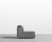 Milo 1 Seater - Armless - Venice Vegan Suede - Glacier Grey