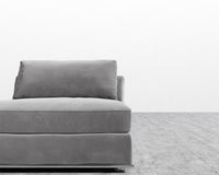 Milo 1 Seater - Armless - Venice Vegan Suede - Glacier Grey