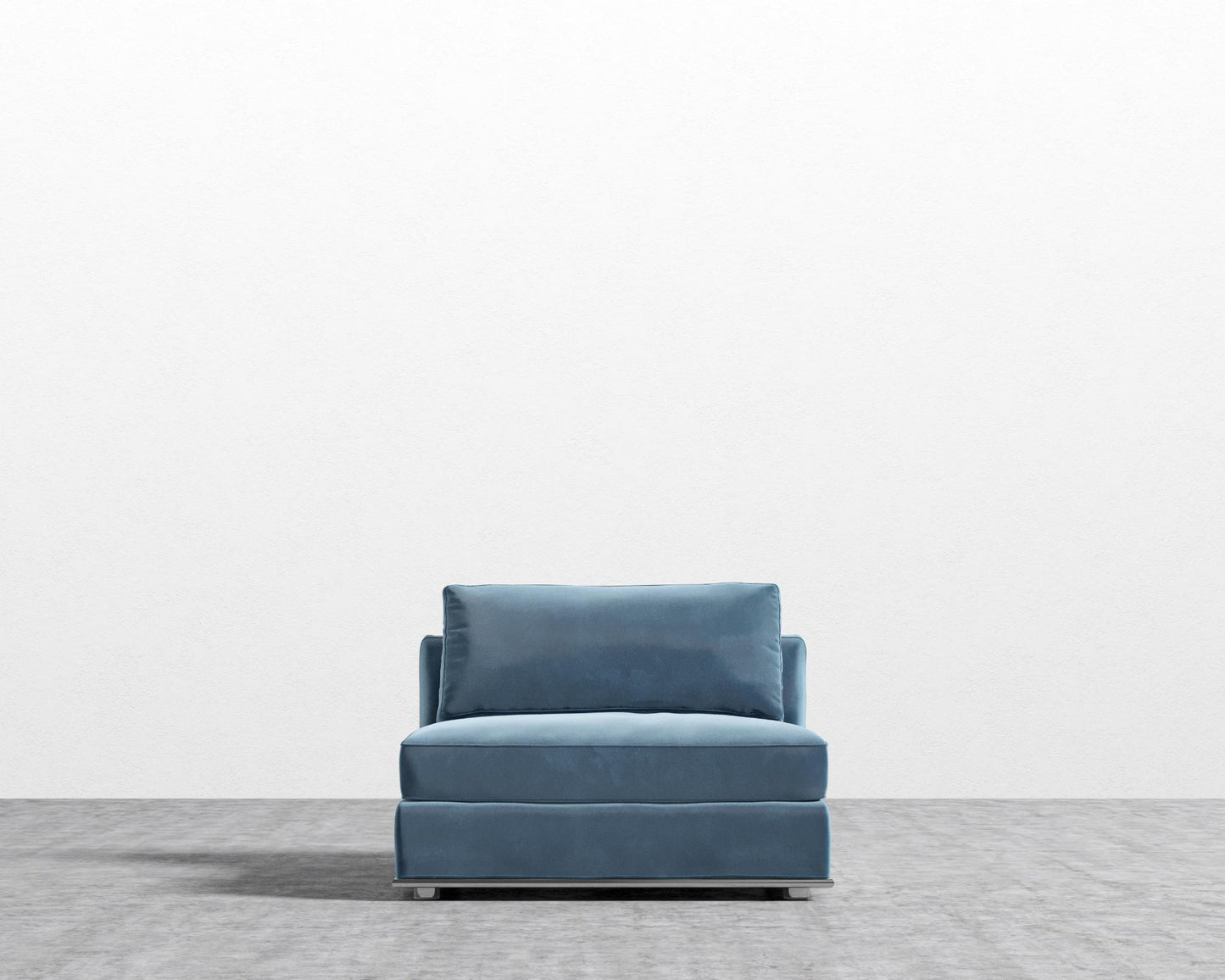 Milo 1 Seater - Armless - Venice Vegan Suede - Solstice