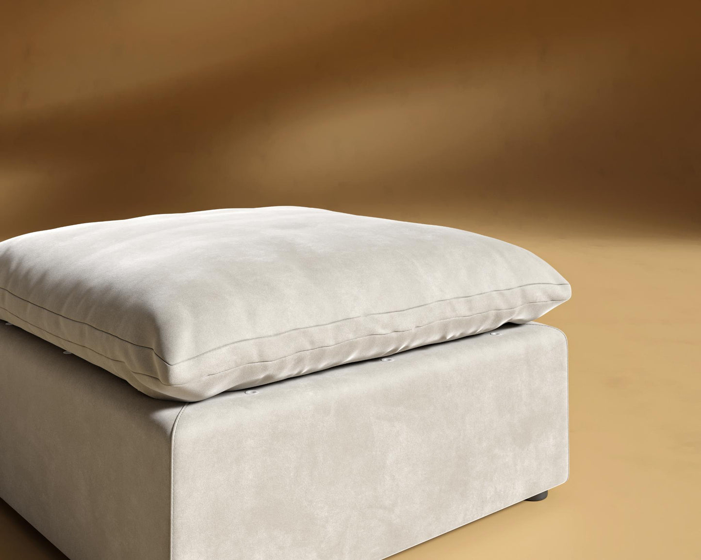Nuvo_Ottoman_Venice_Vegan_Suede - Latte