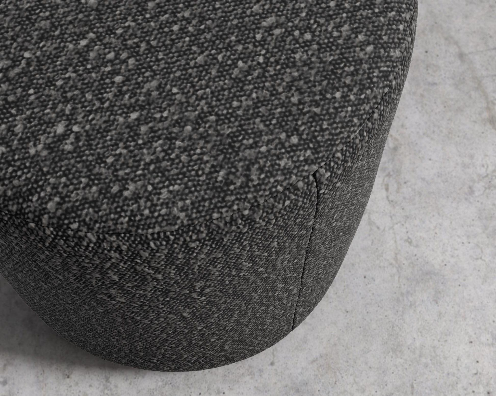 Nova Pouf - Chatou Boucle - Caviar