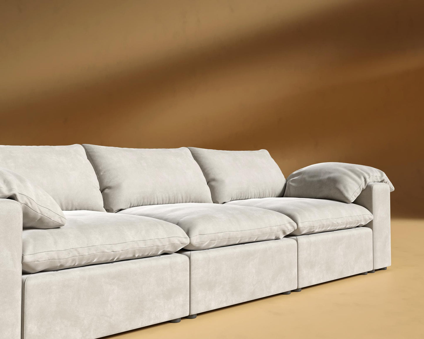 Nuvo_3-Seater_Venice_Vegan_Suede - Latte