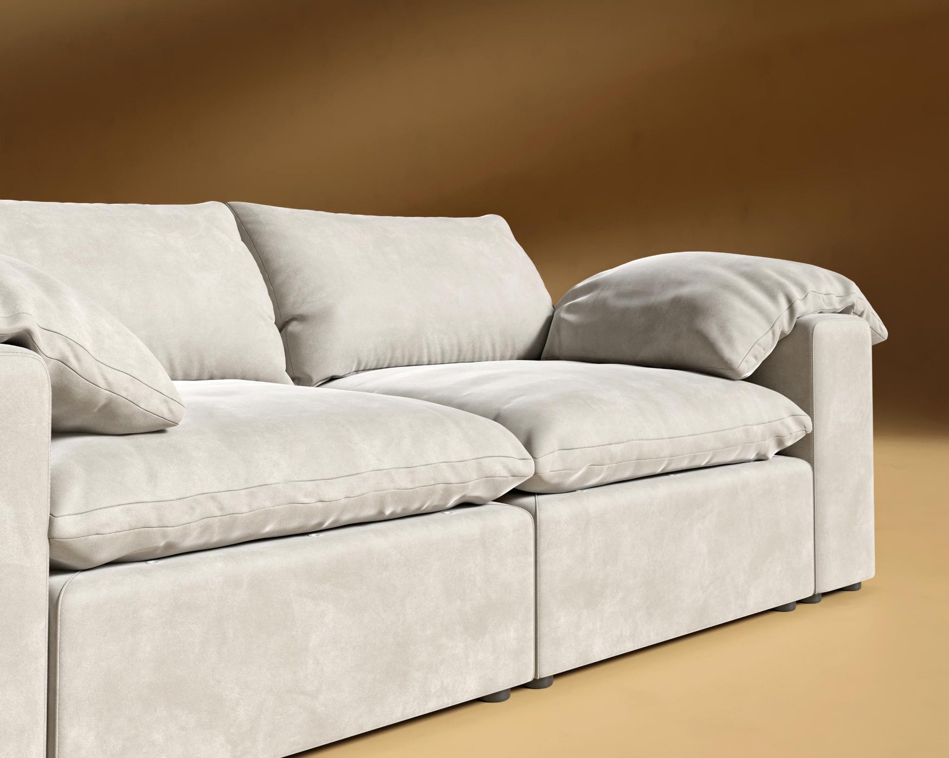 Nuvo_Sofa_Venice_Vegan_Suede - Latte
