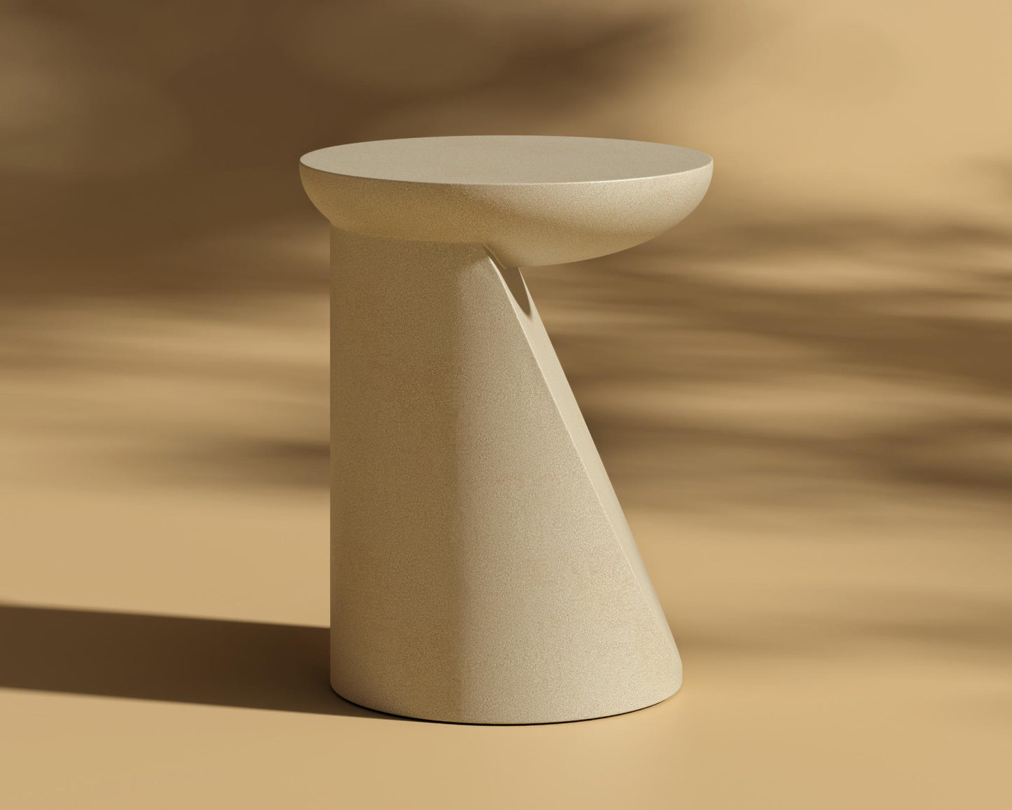 Ophira Side Table - Ivory Waxed