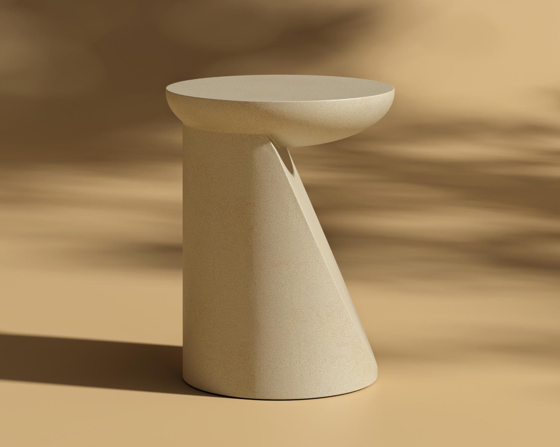 Ophira Side Table - Ivory Waxed