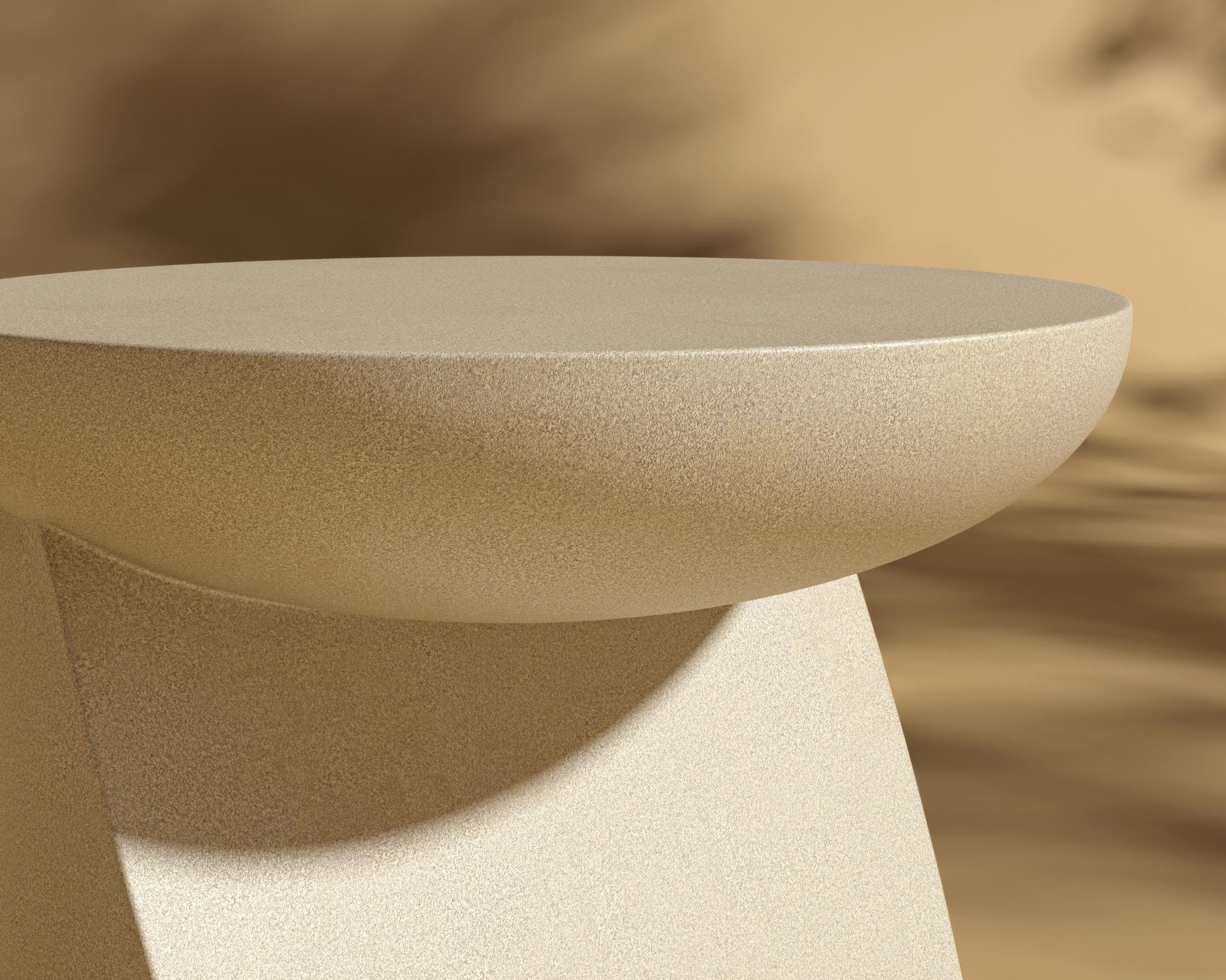 Ophira Side Table - Ivory Waxed