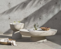 Maria Coffee Table and Side Table Staged Outdoors