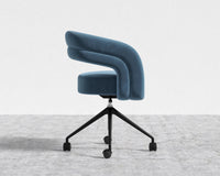 Mia-Office-Chair - Plush Velvet - Solstice - Black Base