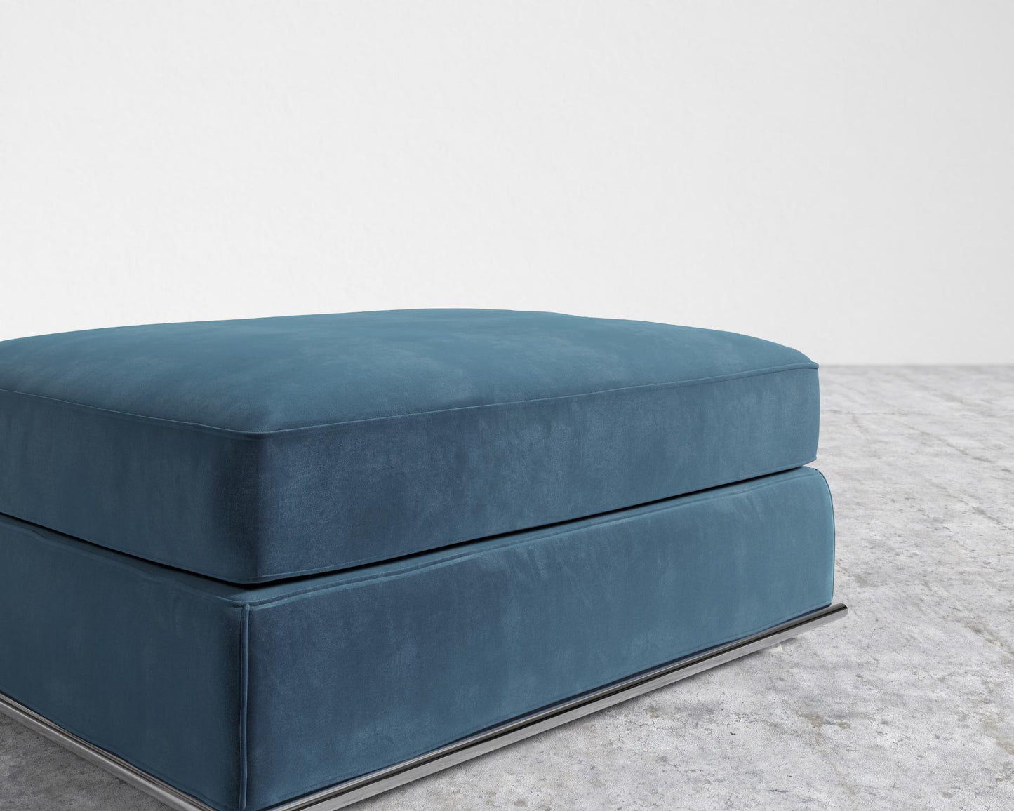 Milo Sleeper Sofa 88in - Ottoman - Plush Velvet - Cobalt