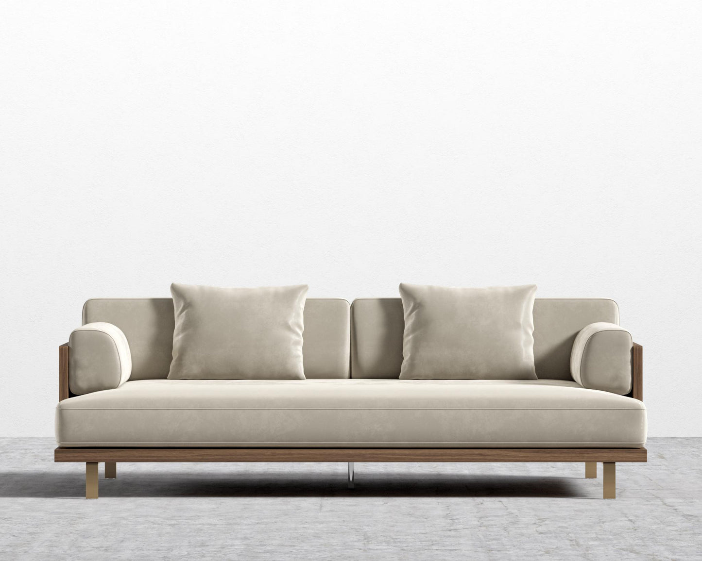 Maria Sofa - Plush Velvet - Warm Taupe