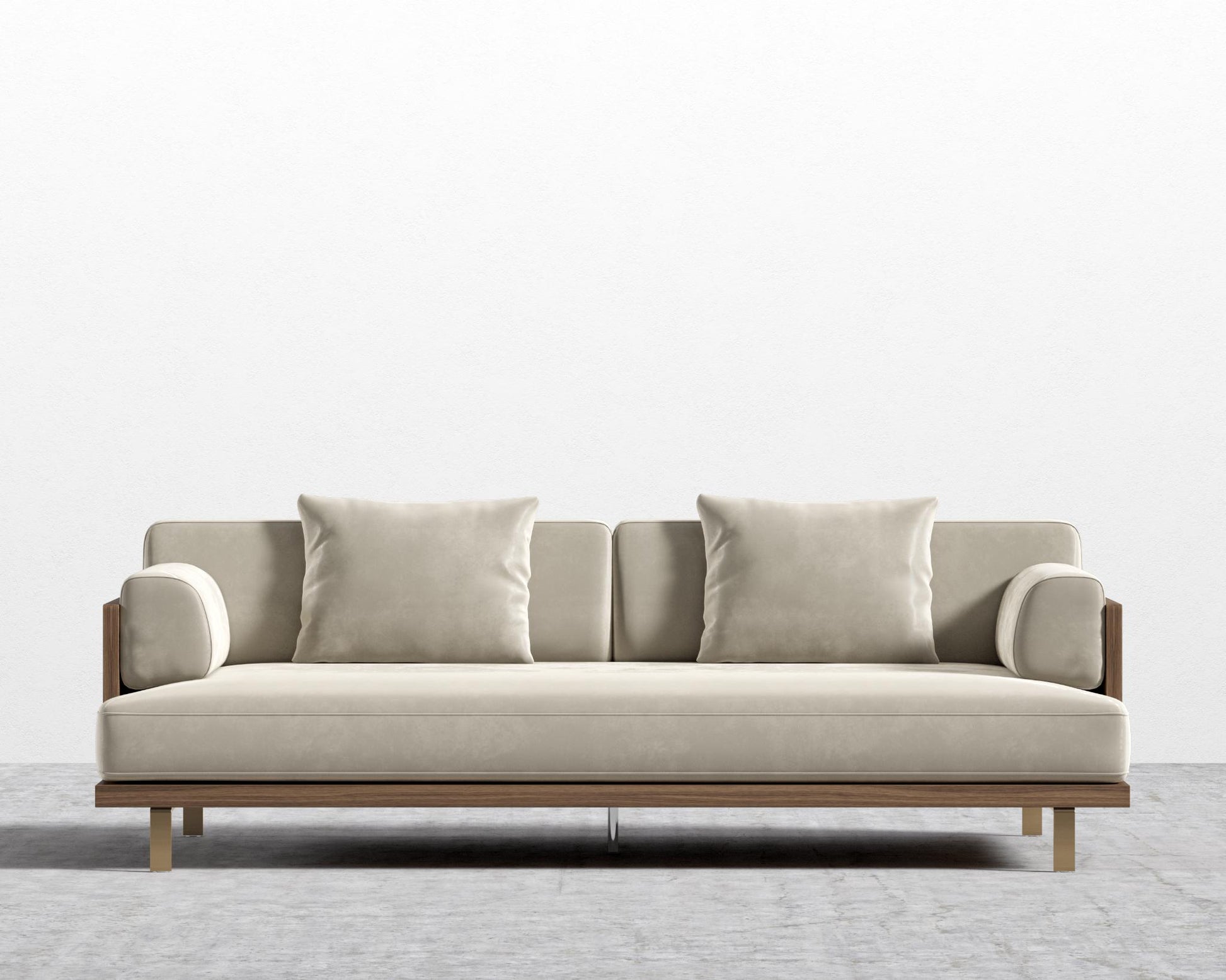 Maria Sofa - Plush Velvet - Warm Taupe
