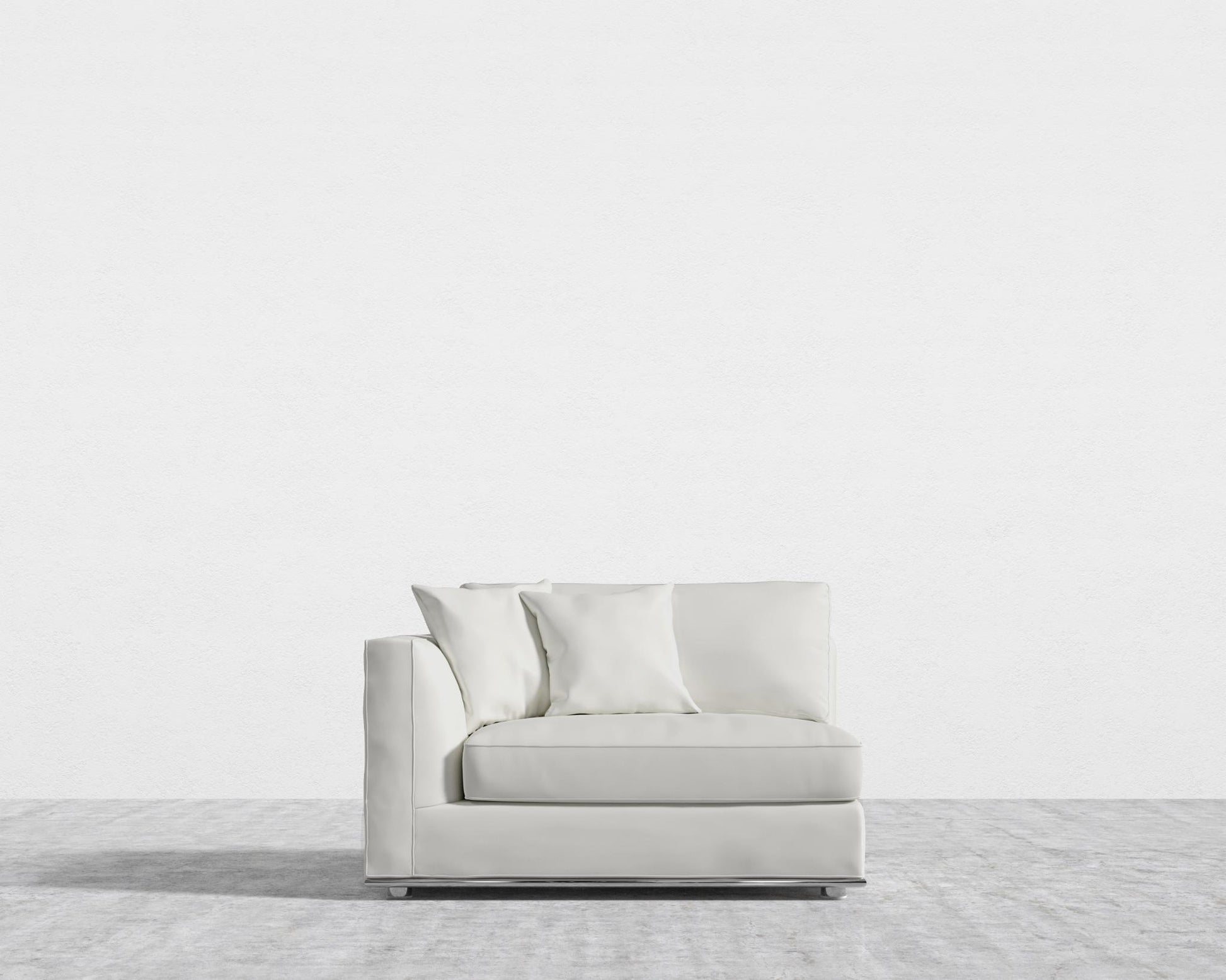 Milo 1 Seater - Left Facing - Trento Microfiber Leather - Trento Eggshell