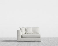 Milo 1 Seater - Left Facing - Trento Microfiber Leather - Trento Eggshell