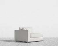 Milo 1 Seater - Left Facing - Trento Microfiber Leather - Trento Eggshell