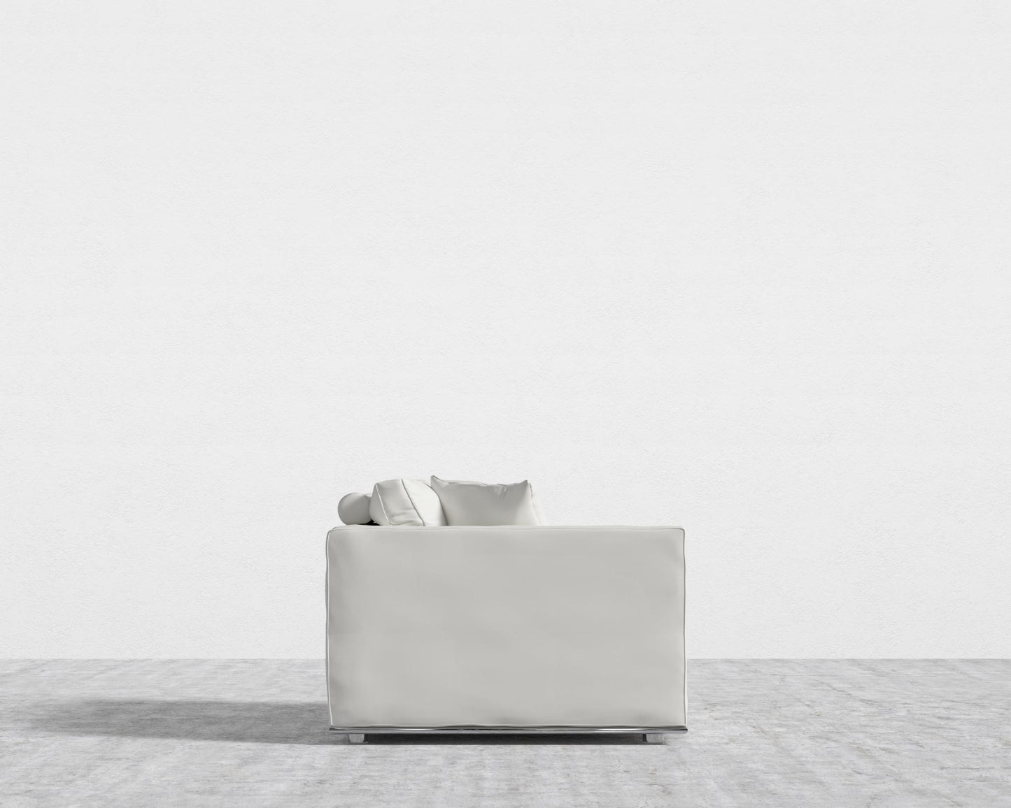 Milo 1 Seater - Left Facing - Trento Microfiber Leather - Trento Eggshell