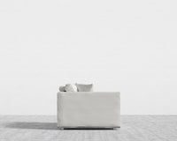 Milo 1 Seater - Left Facing - Trento Microfiber Leather - Trento Eggshell