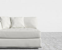 Milo 1 Seater - Left Facing - Trento Microfiber Leather - Trento Eggshell