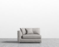 Milo 1 Seater - Left Facing - Venice Vegan Suede - Chiffon