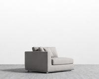 Milo 1 Seater - Left Facing - Venice Vegan Suede - Chiffon